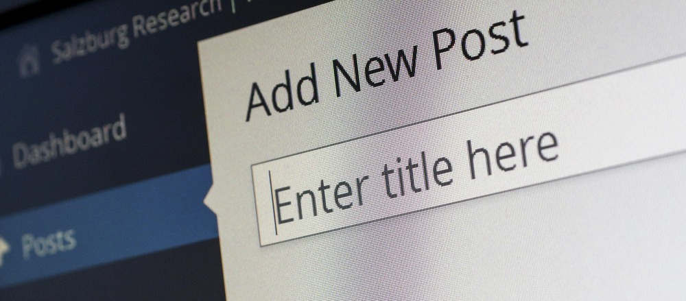 WordPress interface showing the creation of a new article, illustrating content marketing